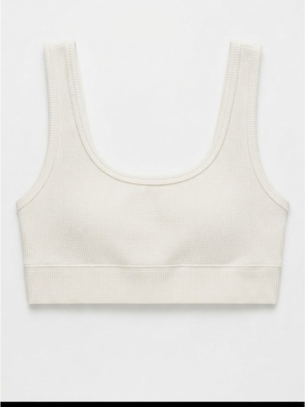 TNA Ribbed Scoop Bralette in Off-White